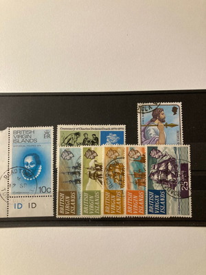 Virgin Islands stamps used, pack of 8 different canceled