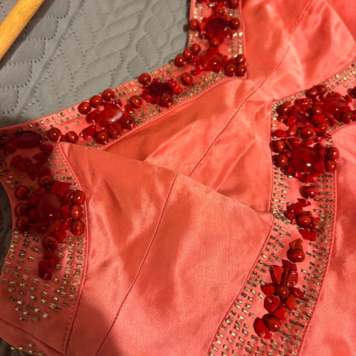 Mini Laurel dress like new, pink-fuchsia with embroidery, size S 36