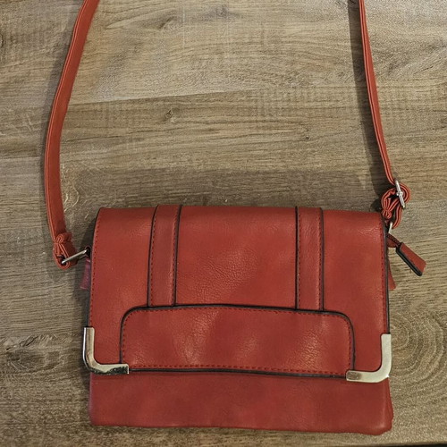 Women's crossbody bag, dark red