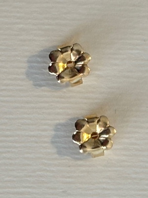 Κουμπώματα σκουλαρικιών πεταλούδες κ14 σαν καινούργια, χρυσαφί