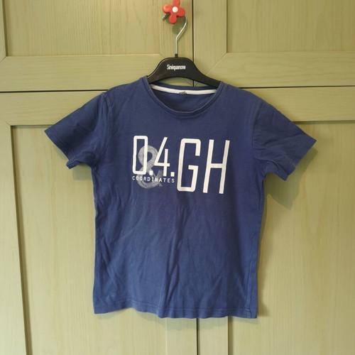 Tshirt pack of 3 boys' short-sleeve shirts like new, blue and purple