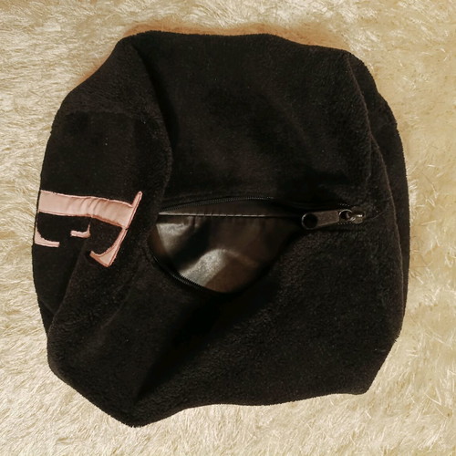 Elle plush makeup bag like new, black