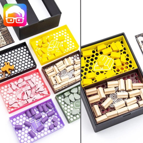 Caylus 1303 Insert Board Game Organizer with Sleeved Card Slots