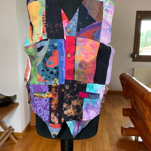 Patchwork vest unisex boho style new