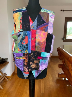 Patchwork vest unisex boho style new