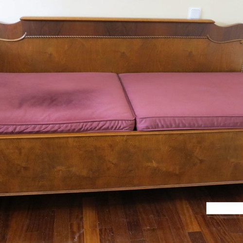 Sofa bed used with 2 cushions and double storage space