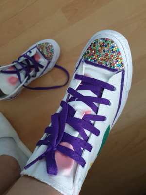 Converse women's colorful sport sneakers like new, size 36