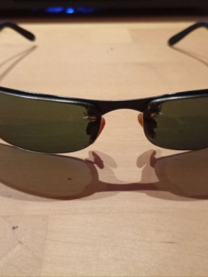 Emporio Armani sunglasses used, black with lens wear