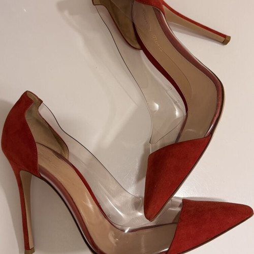 Gianvito Rossi red high heels like new, size 40