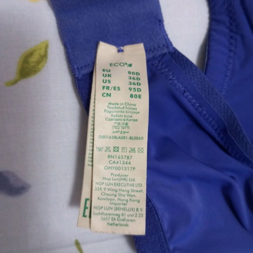 Hop Lun Executive bra new, blue, size 80D