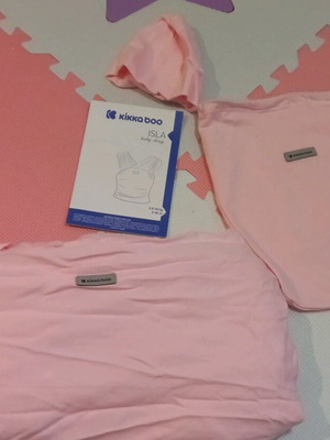 Kikka boo fabric baby carrier new with hat and pouch