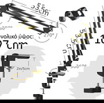 Επιτραπέζια βάση μικροφώνου 107cm (μαύρη), με μασίφ βάση (σφιγκτήρα) γραφείου
