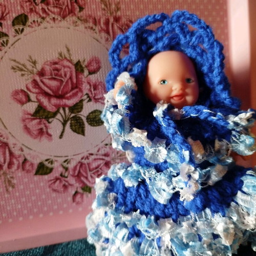 Doll with Handmade Dress and Hat New