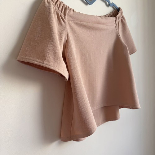 Missi London Bardot Off Shoulder Top blush pink S/M like new