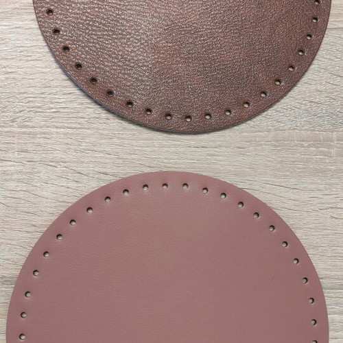 Leather round base for knitted bag new