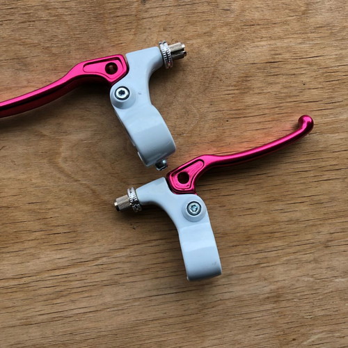 Brake levers for BMX bike pink metallic new
