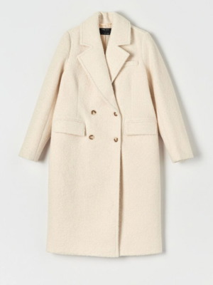 Sinsay beige coat used, oversized fit S-M