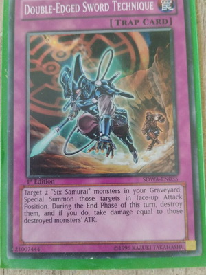 Double edge sword technique Yugioh like new