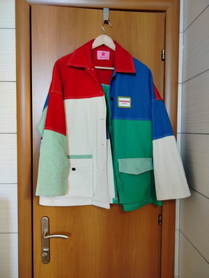Karavan Jean oversized πολύχρωμο μπουφάν καινούργιο