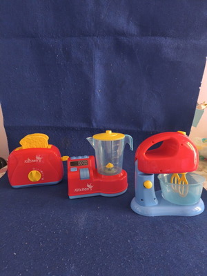 Children's Kitchen Toys like new, toaster, blender, and mixer