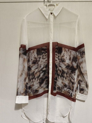 Toi&Moi white long-sleeve shirt, size S