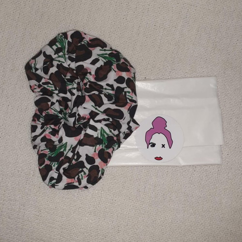 Scrunchie Klelia Andrali hair accessory with animal print, large size, new