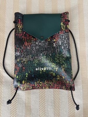 Olivetti Backpack new, Zainetto Numeri design, waterproof synthetic leather