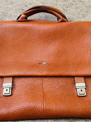 Τσάντα δερμάτινη unisex μεταχειρισμένη, χαρτοφύλακας ταμπά