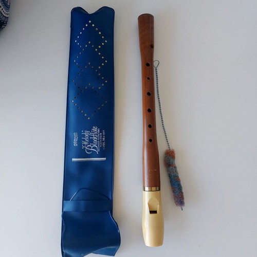 Hohner Soprano Wooden Flute used with case and cleaning rod