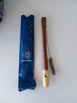 Hohner Soprano Wooden Flute used with case and cleaning rod