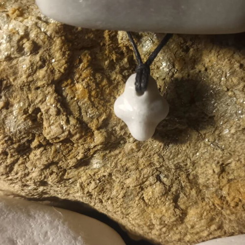Collectible Cycladic art marble and stone cross, handmade