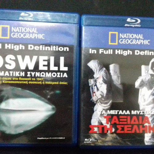 National Geographic Blu-Ray used, Roswell and Moon Trips