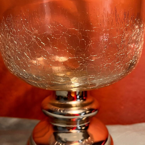 Decorative vase like new with cracked glass effect