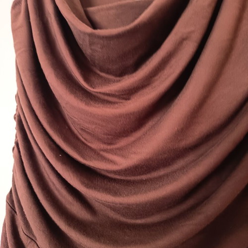 Brown sleeveless dress size 3 with draped neckline