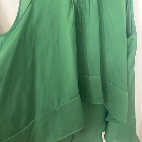 Zara women's sleeveless blouse like new, green, size S