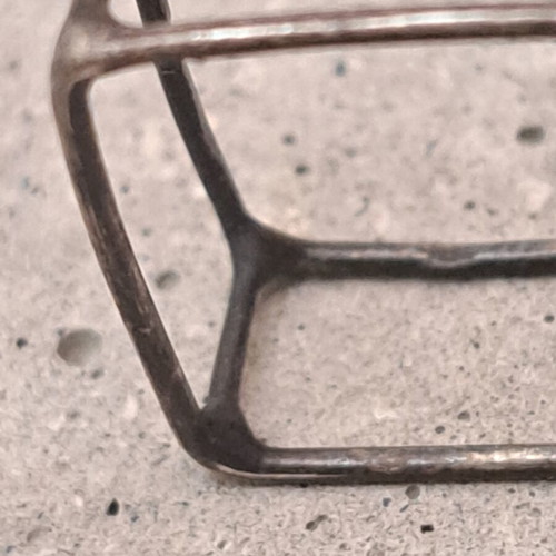 Silver ring 925 handmade geometric architectural design like new