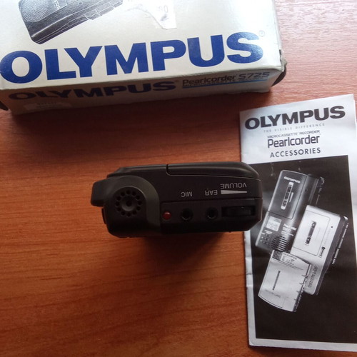 Olympus S 725 Microcassette Recorder like new, 1990s journalism