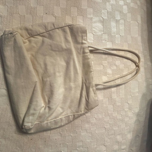 White simple handheld bag used