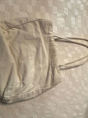 White simple handheld bag used