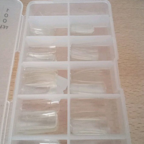 Nail art items used, decoration set with tips and glue