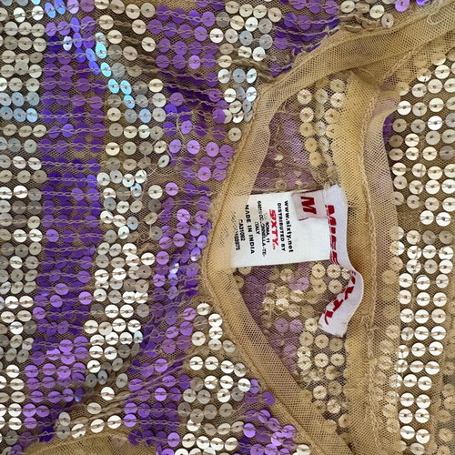Miss Sixty women's formal sequin top like new beige and purple