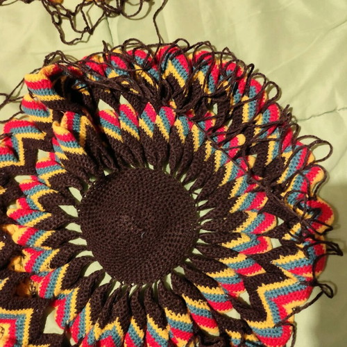 Handmade knitted pillowcases like new, set of 2 pieces