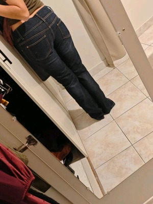 TRF Jean long straight leg cropped jeans like new, size 40, blue