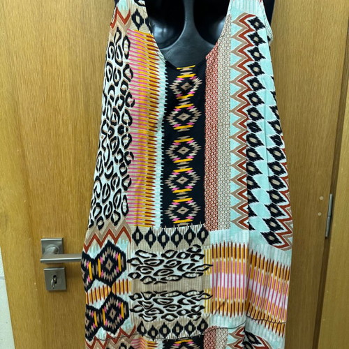 L*Space summer dress loose asymmetric like new, black multicolor
