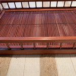 Handmade wooden serving tray new, rectangular, warm rust color