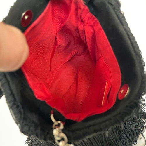 Christian Louboutin crossbody suede bag like new, black
