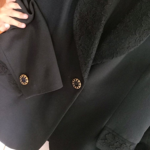 Women's black jacket used with lace and gold details size 54