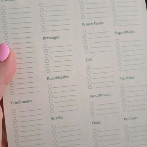 Tiger grocery list notebook new with English categories