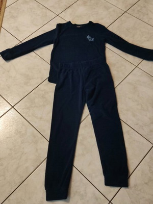 Velour pajamas used 146-152cm blue, soft and warm