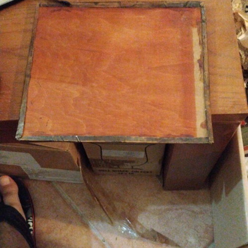 Handmade embossed copper artwork in Art Nouveau style like new